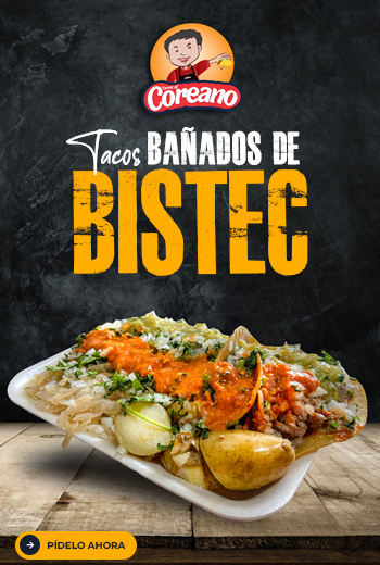 Banner de tacos de bistec en el lugarcito